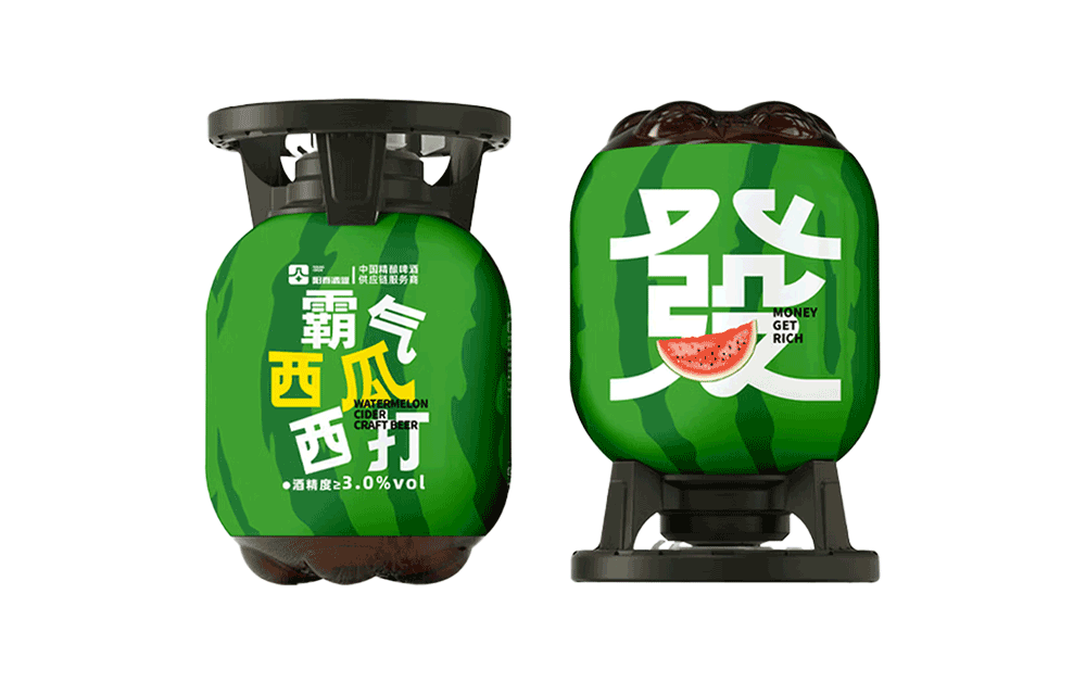 阳春西瓜西打精酿啤酒-发财桶 3L