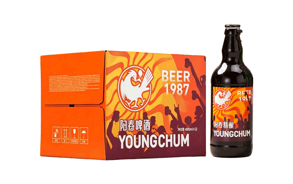 阳春精酿啤酒490ml瓶装