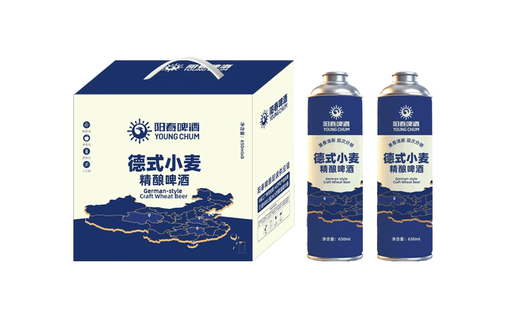 阳春德式小麦精酿啤酒  650ml 罐装