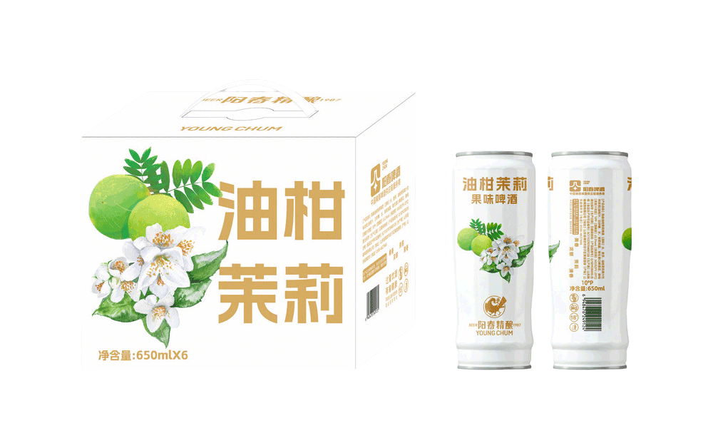 阳春油柑茉莉果味啤酒650ml罐装
