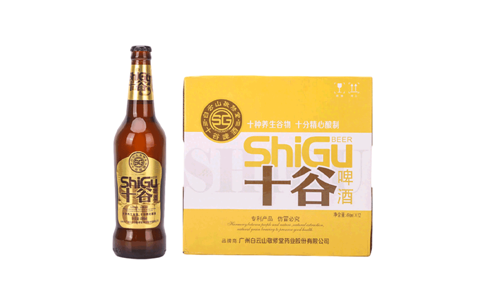 广药十谷啤酒锗金瓶装496ml