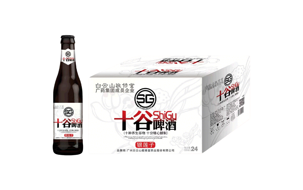 广药十谷啤酒银莲子330ml瓶装