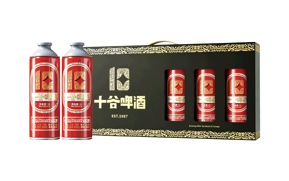 十谷啤酒-东方鸿运福禄罐礼盒1L