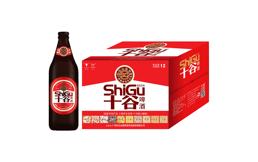 广药十谷啤酒鸿运瓶装439ml
