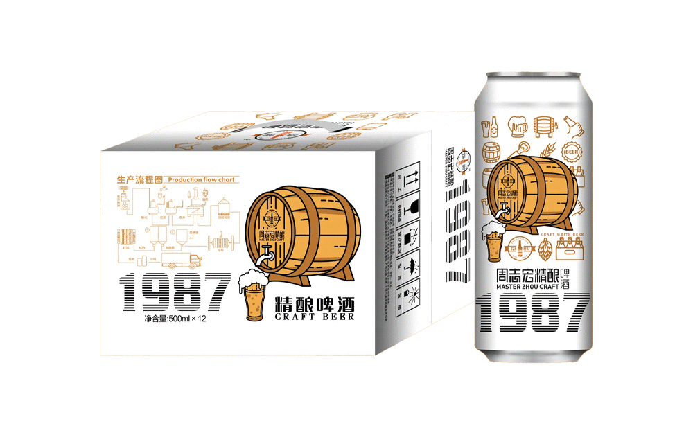 周志宏精酿1987啤酒500ml