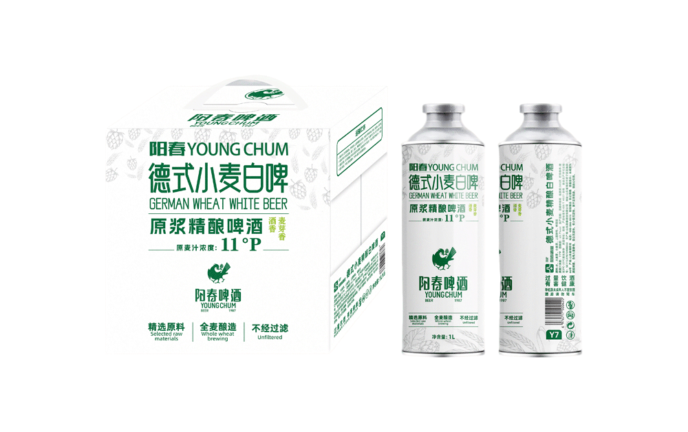 德式小麦精酿白啤酒-Y7罐装1L