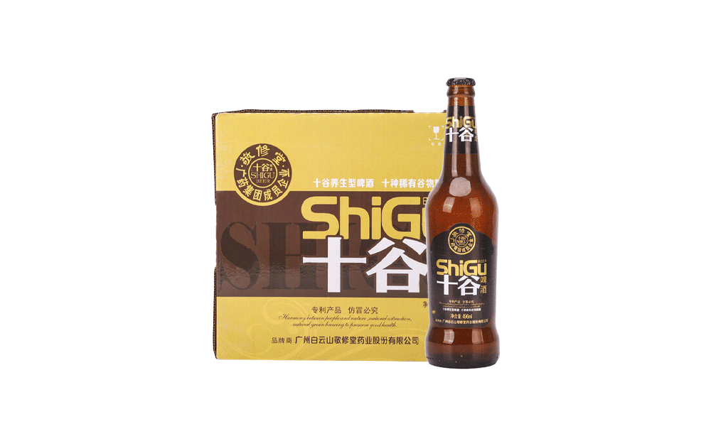 广药十谷啤酒褐金瓶装496ml