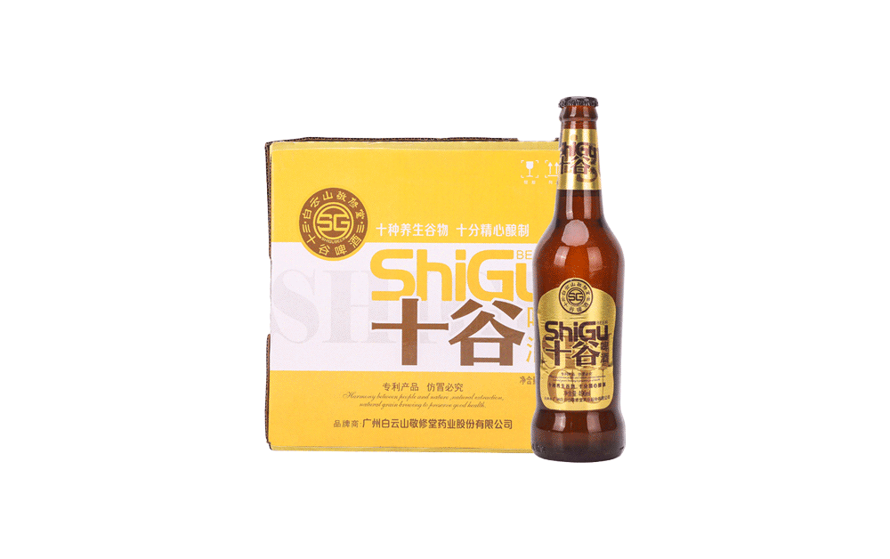 广药十谷啤酒锗金瓶装496ml