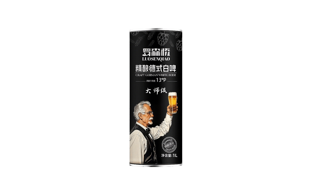 罗森桥精酿德式白啤酒1L罐