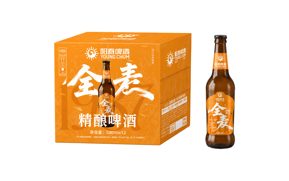 阳春全麦1987精酿啤酒500ml瓶装